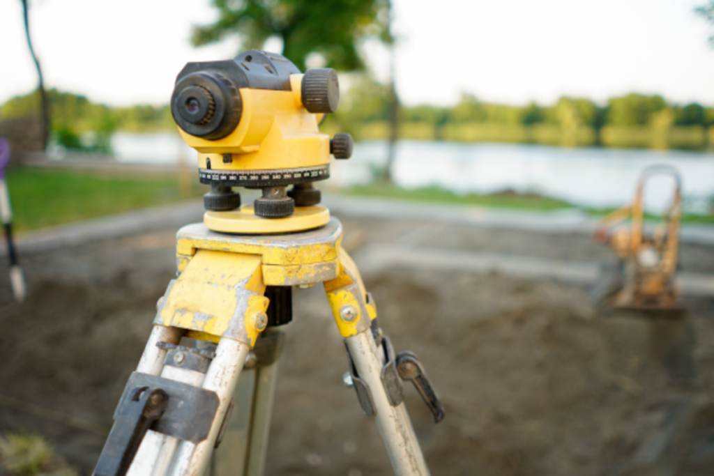 Equipment used for construction site layout and staking.