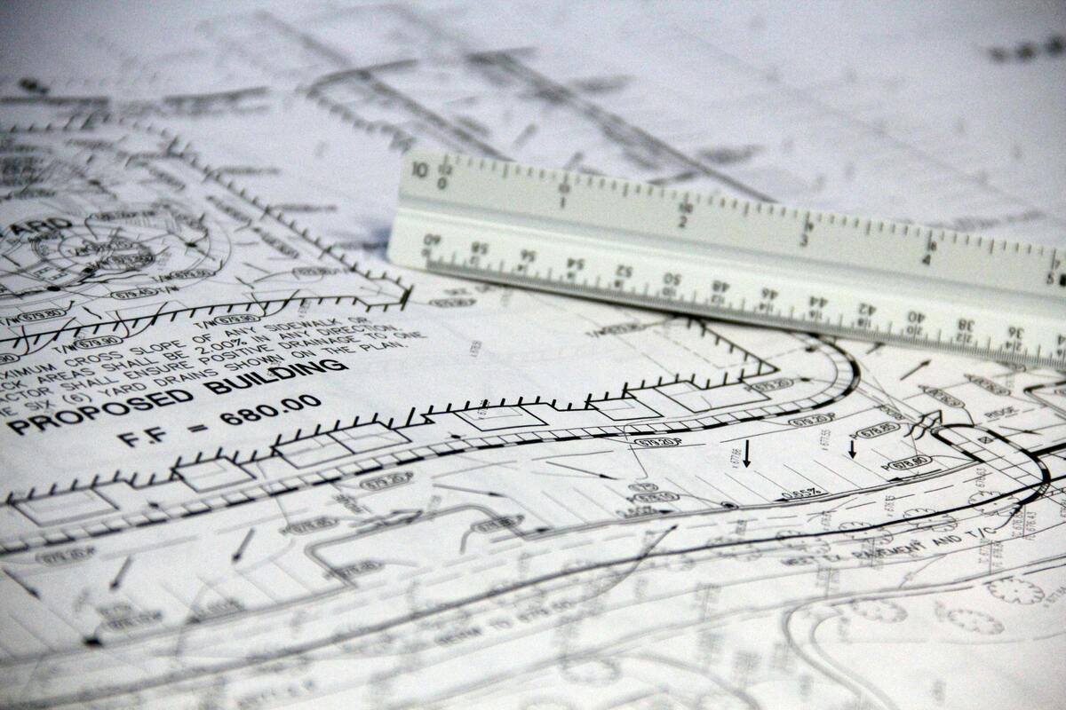 sample blueprint of construction site layout plans