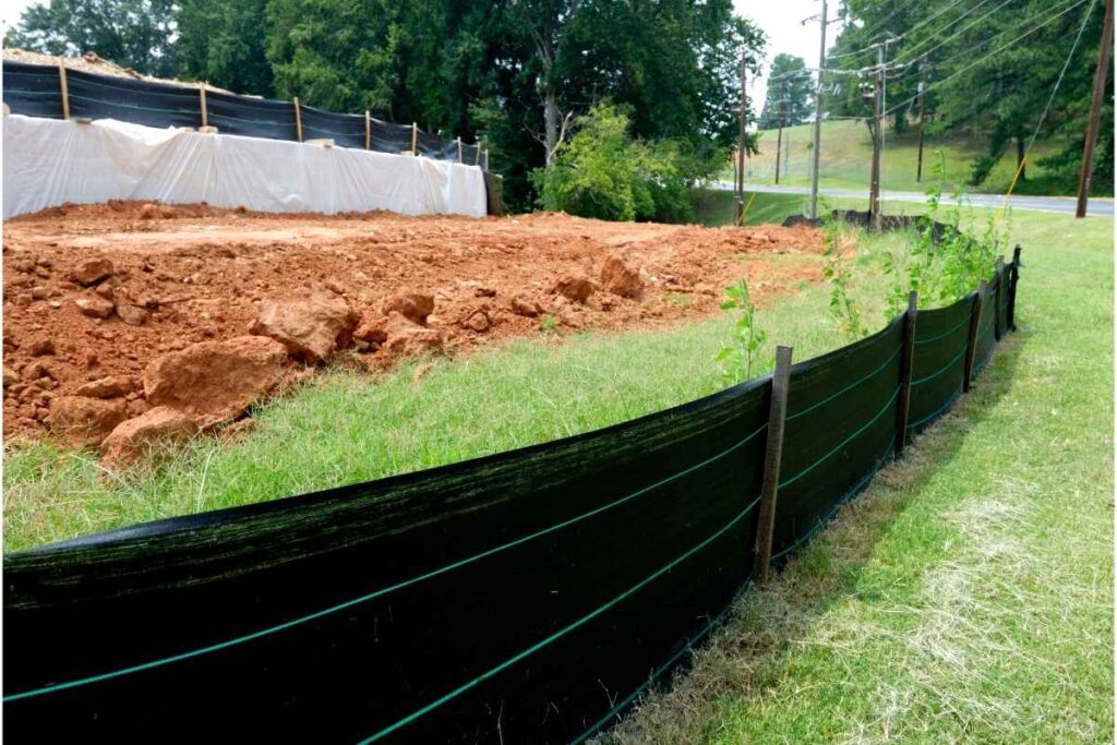 An erosion control plan in a pre construction site